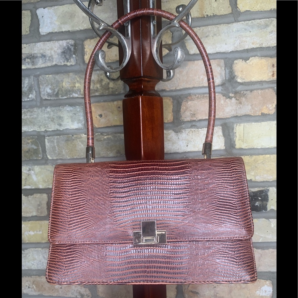 Liz Claiborne Small Brown Handled Clutch